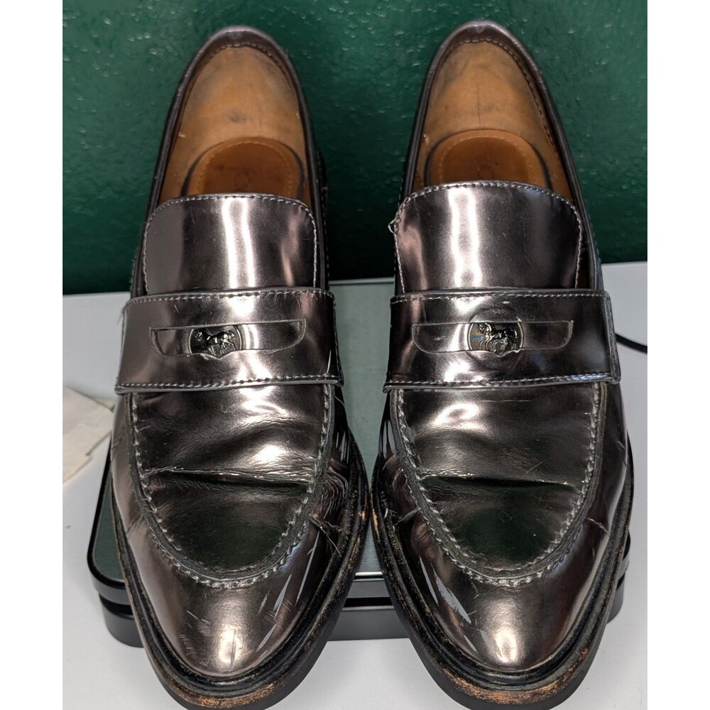 Coach Heath Mirror Metallic Women 7.5 B Leather Shoes
